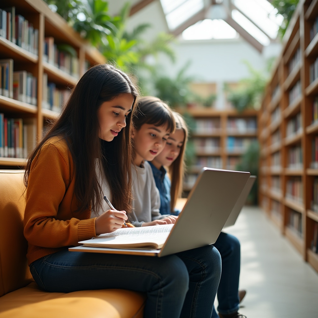 Žiaci pracujú na laptopoch